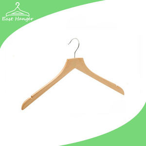 Shirt squre head wooden hanger with notches