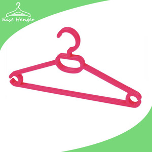 Simple light solid PP plastic hanger with tie rack and rack for straps