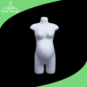Female Torso Pregnant Mannequin Glossy White