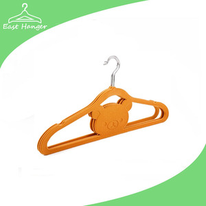 Orange Velvet Flocked Hangers with Logo