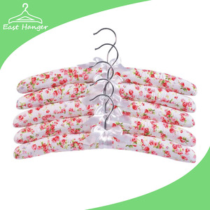 embroidered cotton padded hangers for pants shirt blouse