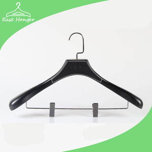 Deluxe Suit, Coat Leather Hanger With Hook and Clips