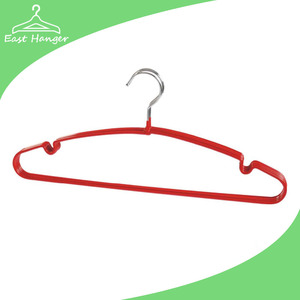 Pvc coated metal slimline clothes hangers for shirt blouse trousers