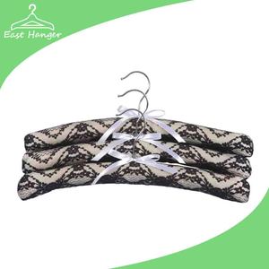 satin hanger for wedding dress with lace decoration
