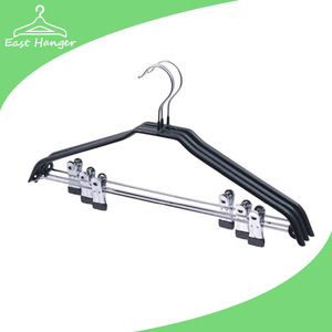 Pvc metal suit hangers with clips