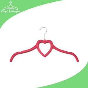Non-Slip Red Ultra Slim Velvet Hanger with Heart