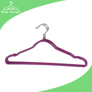 Wire pvc coated metal hanger for shirt to dry cleaning